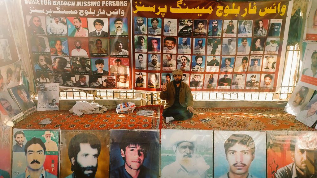 بلوچستان میں جبری لاپتہ افراد کی بازیابی کیلئے کیمپ جاری