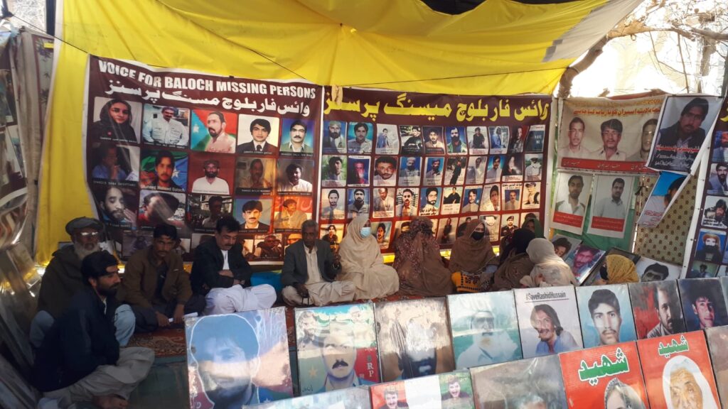 شال جبری لاپتہ افرادی کی بازیابی کیلے احتجاجی کیمپ جاری