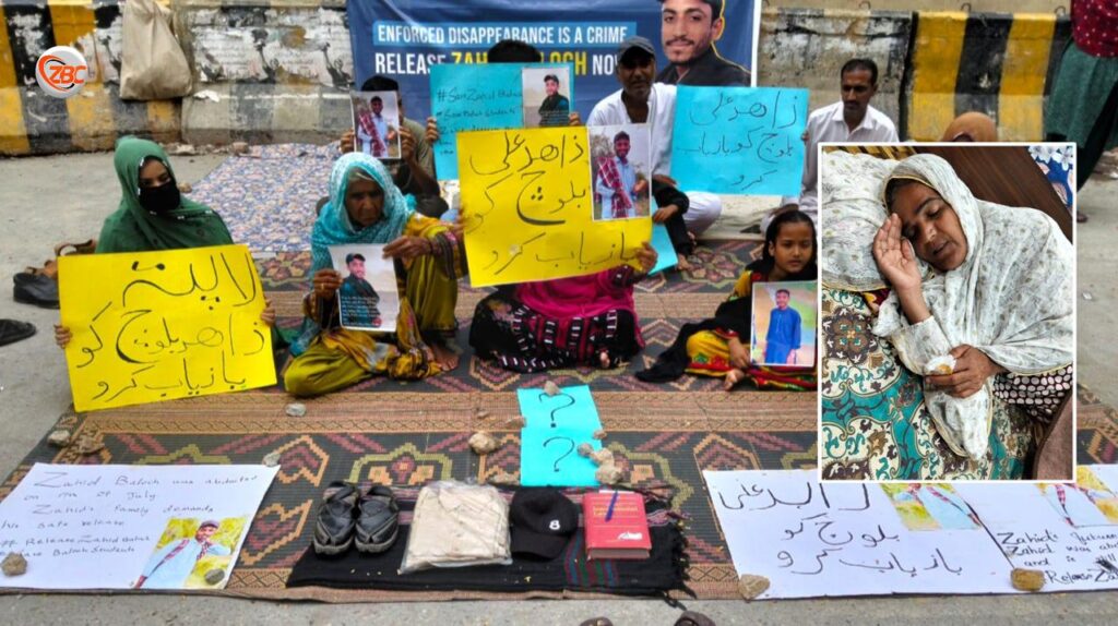 کراچی میں جبری گمشدگیوں کے خلاف احتجاج 25 ویں روز میں داخل، سرفراز بلوچ کی والدہ کی طبیعت ناساز