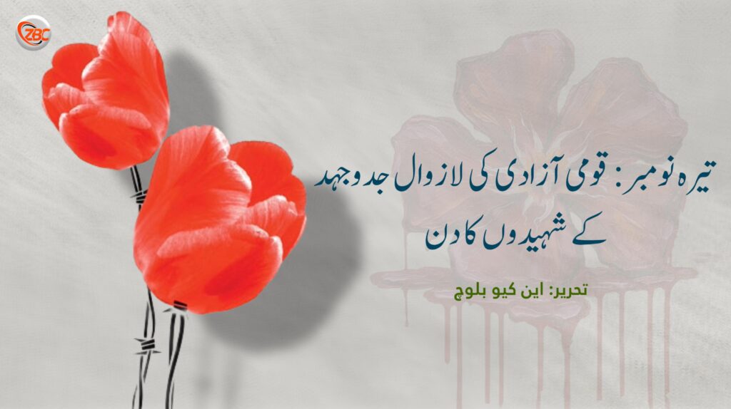 تیرہ نومبر: قومی آزادی کی لازوال جدوجہد کے شہیدوں کا دن