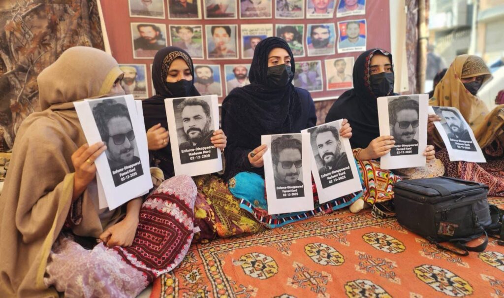 کوئٹہ: مستونگ سے جبری لاپتہ فرید کرد اور ندیم کرد کے لواحقین کی وی بی ایم پی کیمپ میں پریس کانفرنس